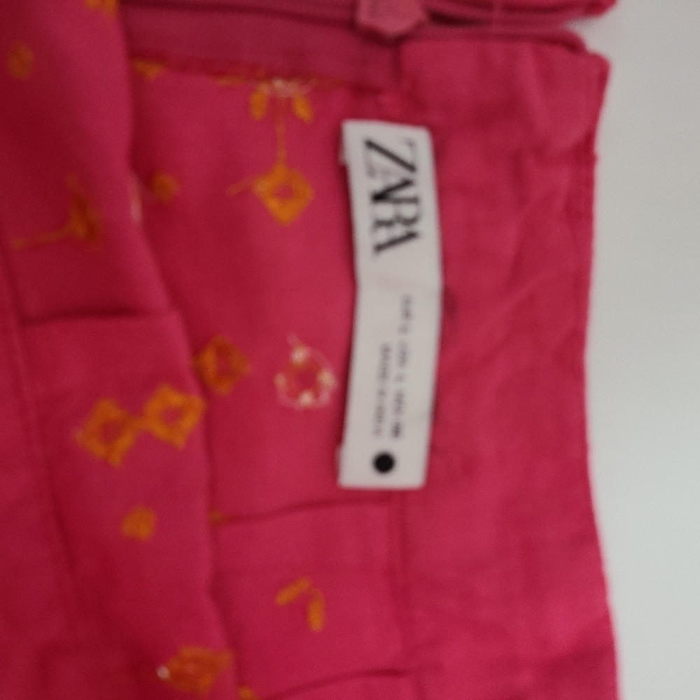 ZARA SHORTS WITH EMBROIDERY FUCHIA COLOR | 7521/254/630 Xs - Picture 7 of 14